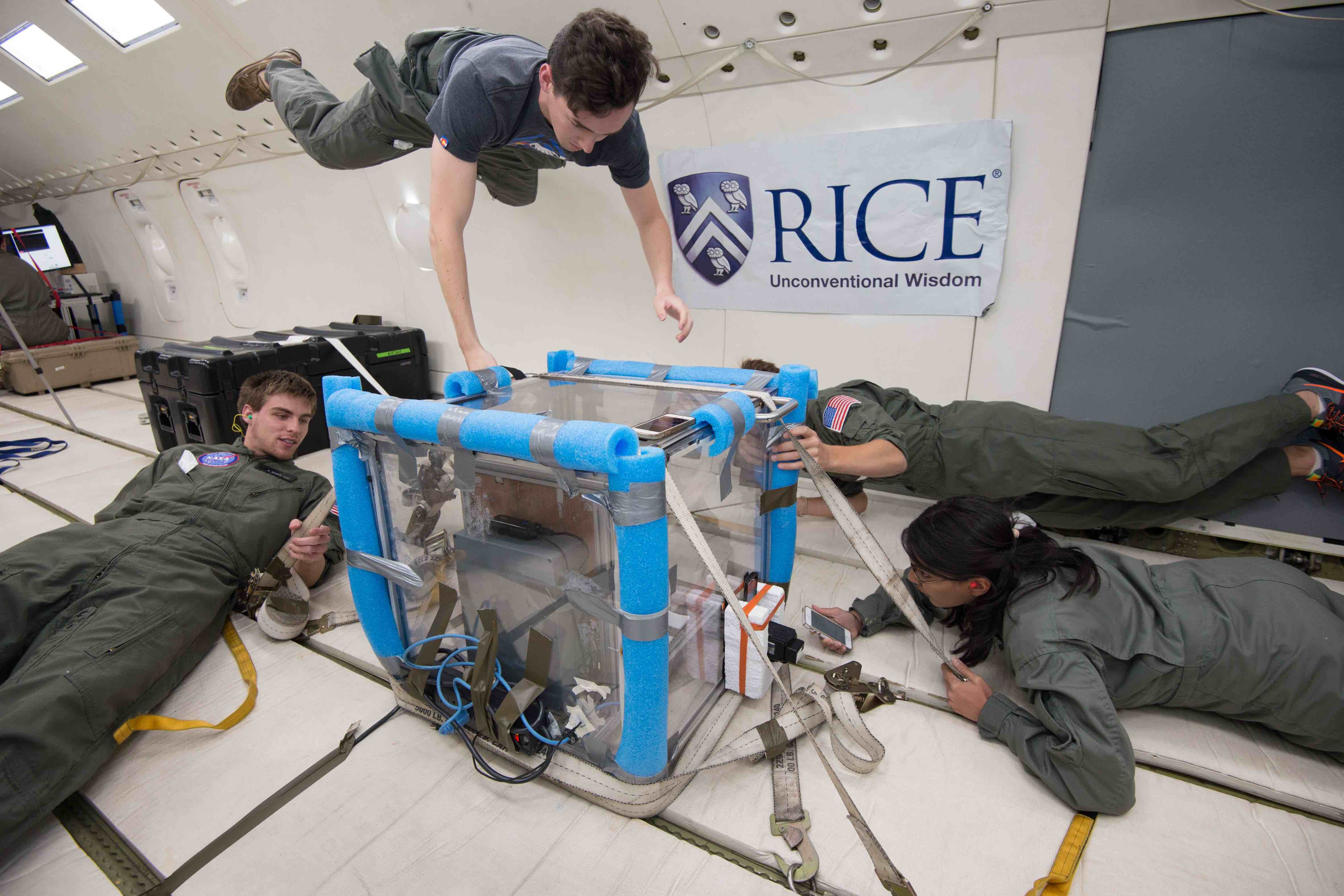 Dan Floating in Zero Gravity